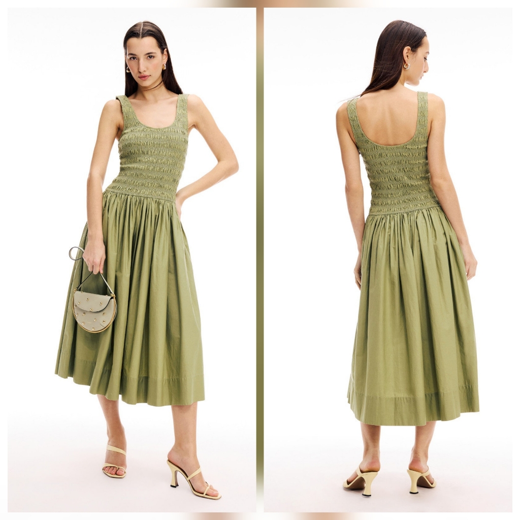 Pistola Alessia Midi Dress Casual Dresses Square Neck Sleeveless Size Xl